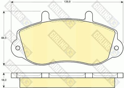 6113804 GIRLING Комплект тормозных колодок, дисковый тормоз