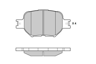 120963 E.T.F. Комплект тормозных колодок, дисковый тормоз