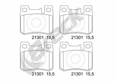 213010070420 BRECK Комплект тормозных колодок, дисковый тормоз