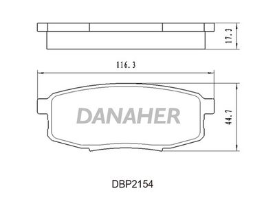 DBP2154 DANAHER Комплект тормозных колодок, дисковый тормоз