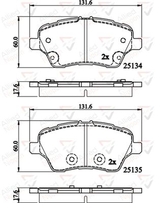 ADB02197 COMLINE Комплект тормозных колодок, дисковый тормоз