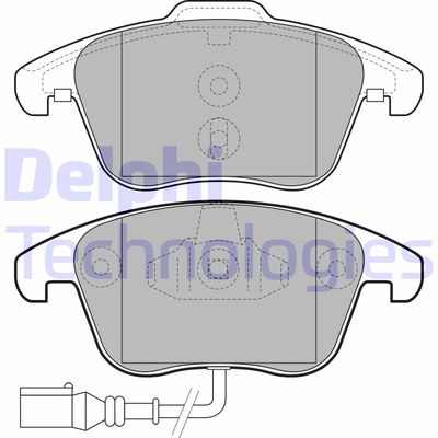 LP2110 DELPHI Комплект тормозных колодок, дисковый тормоз