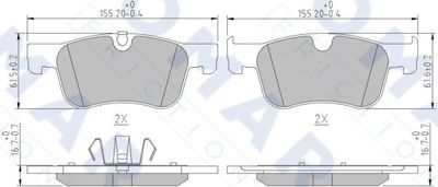 FO261581 FOMAR Friction Комплект тормозных колодок, дисковый тормоз