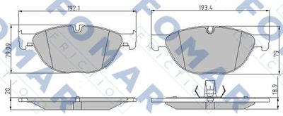 FO876783 FOMAR Friction Комплект тормозных колодок, дисковый тормоз