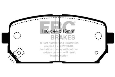 DP1810 EBC Brakes Комплект тормозных колодок, дисковый тормоз