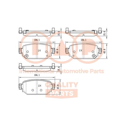 70411120 IAP QUALITY PARTS Комплект тормозных колодок, дисковый тормоз