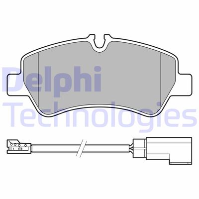 LP3619 DELPHI Комплект тормозных колодок, дисковый тормоз