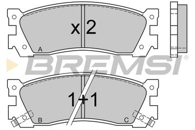 BP2422 BREMSI Комплект тормозных колодок, дисковый тормоз