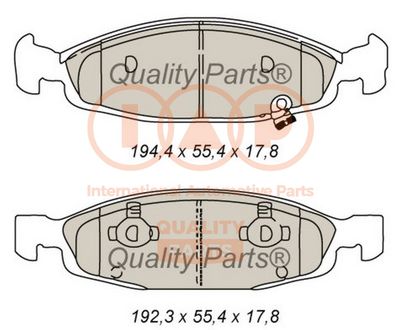 70410044 IAP QUALITY PARTS Комплект тормозных колодок, дисковый тормоз
