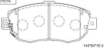 KD2741W ASIMCO Комплект тормозных колодок, дисковый тормоз