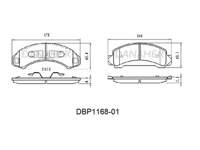 DBP116801 DANAHER Комплект тормозных колодок, дисковый тормоз