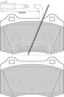 BBP1737 BORG & BECK Комплект тормозных колодок, дисковый тормоз