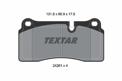 2426101 TEXTAR Комплект тормозных колодок, дисковый тормоз