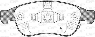 BPA124812 OPEN PARTS Комплект тормозных колодок, дисковый тормоз