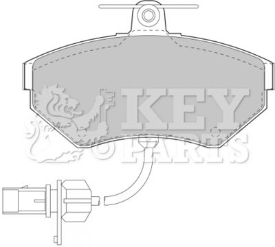 KBP1733 KEY PARTS Комплект тормозных колодок, дисковый тормоз
