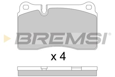 BP3815 BREMSI Комплект тормозных колодок, дисковый тормоз