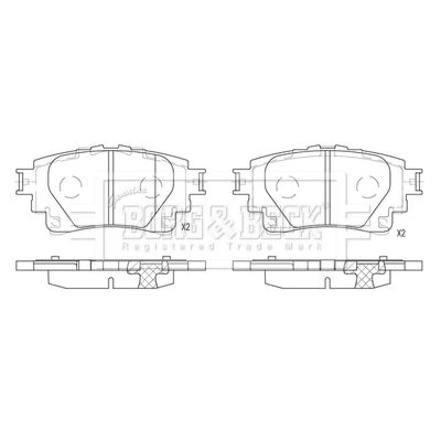 BBP2851 BORG & BECK Комплект тормозных колодок, дисковый тормоз