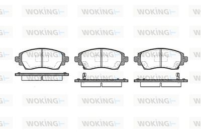 P616302 WOKING Комплект тормозных колодок, дисковый тормоз