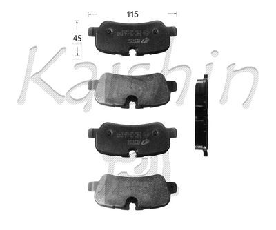 FK10169 KAISHIN Комплект тормозных колодок, дисковый тормоз