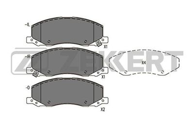 BS1290 ZEKKERT Комплект тормозных колодок, дисковый тормоз