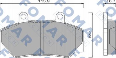 FO473981 FOMAR Friction Комплект тормозных колодок, дисковый тормоз