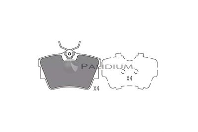 P11043 ASHUKI by Palidium Комплект тормозных колодок, дисковый тормоз