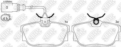 PN0035W NiBK Комплект тормозных колодок, дисковый тормоз