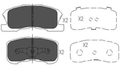 KBP1508 KAVO PARTS Комплект тормозных колодок, дисковый тормоз