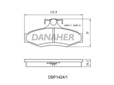 DBP14241 DANAHER Комплект тормозных колодок, дисковый тормоз