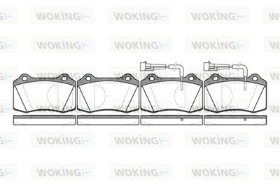 P534302 WOKING Комплект тормозных колодок, дисковый тормоз