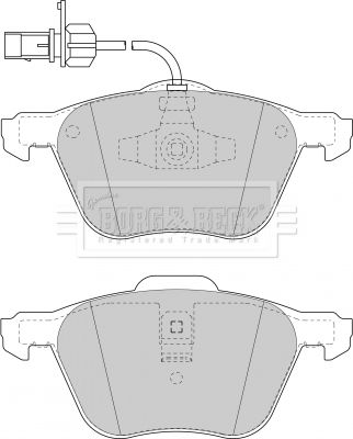 BBP1747 BORG & BECK Комплект тормозных колодок, дисковый тормоз