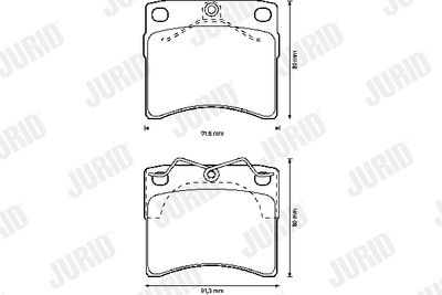 571948J JURID Комплект тормозных колодок, дисковый тормоз
