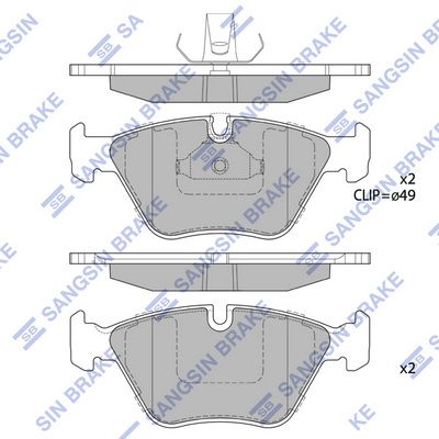 SP2171 Hi-Q Комплект тормозных колодок, дисковый тормоз