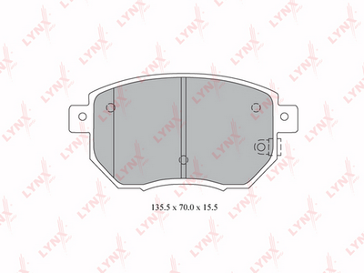 BD5737 LYNXauto Комплект тормозных колодок, дисковый тормоз