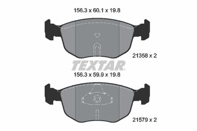 2135803 TEXTAR Комплект тормозных колодок, дисковый тормоз