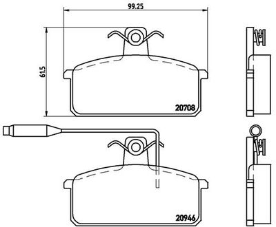 P23024 BREMBO Комплект тормозных колодок, дисковый тормоз