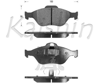 FK3120 KAISHIN Комплект тормозных колодок, дисковый тормоз