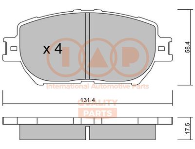 70417185 IAP QUALITY PARTS Комплект тормозных колодок, дисковый тормоз