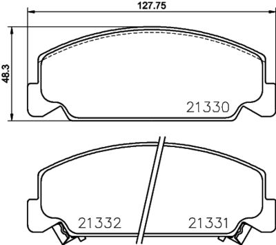 8DB355029131 HELLA Комплект тормозных колодок, дисковый тормоз