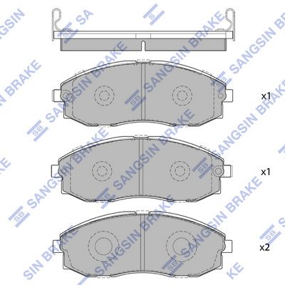 SP1100 Hi-Q Комплект тормозных колодок, дисковый тормоз