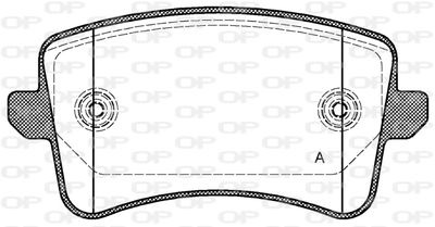 BPA134300 OPEN PARTS Комплект тормозных колодок, дисковый тормоз