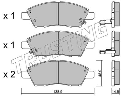 10790 TRUSTING Комплект тормозных колодок, дисковый тормоз