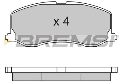 BP2596 BREMSI Комплект тормозных колодок, дисковый тормоз
