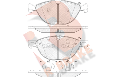 RB1905 R BRAKE Комплект тормозных колодок, дисковый тормоз