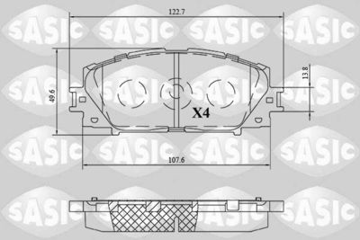 6216201 SASIC Комплект тормозных колодок, дисковый тормоз
