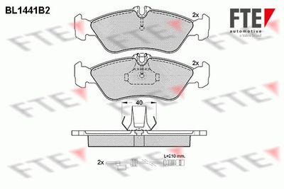 BL1441B2 FTE Комплект тормозных колодок, дисковый тормоз