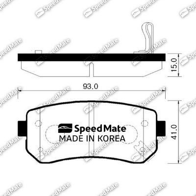 SMBPH034 SpeedMate Комплект тормозных колодок, дисковый тормоз