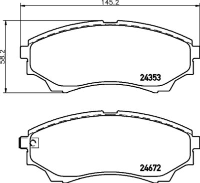 8DB355028491 HELLA PAGID Комплект тормозных колодок, дисковый тормоз