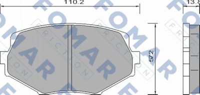 FO638981 FOMAR Friction Комплект тормозных колодок, дисковый тормоз