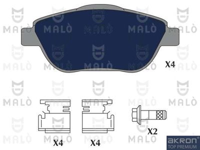 1051207 AKRON-MALÒ Комплект тормозных колодок, дисковый тормоз